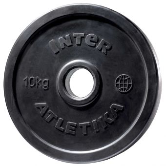 Диск обрезиненный InterAtletika LCA025-M 10 кг