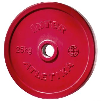 Диск обрезиненный цветной InterAtletika LCA035-M 25 кг