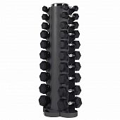 Стойка с набором гантелей 1-10 кг Pulsefitness 115F-AAB - купить в Киеве и Украине