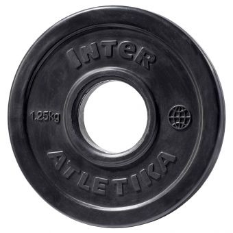 Диск обрезиненный InterAtletika LCA022-M 1,25 кг