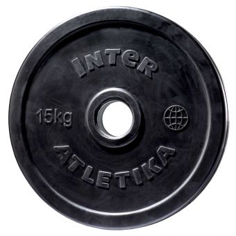 Диск обрезиненный InterAtletika LCA026-M 15 кг